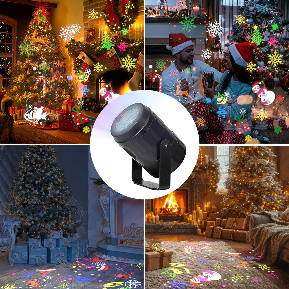 Proyector navideño fachada